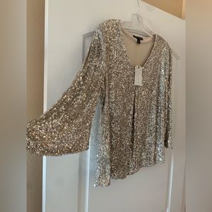 Blush sequin top